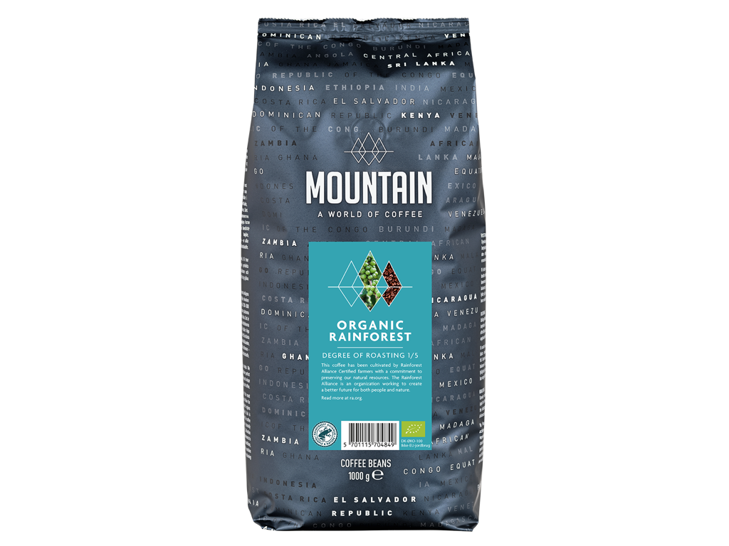 BKI kaffe | Mountain Rainforest | Økologisk | Hele bønner | 1 kg