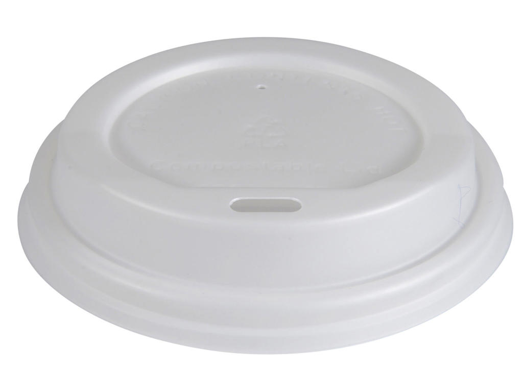 Låg til papkrus 36/48 cl hvid 100 stk