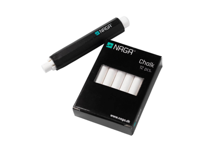 Tavlekridt holder med 12 stk. tavlekridt