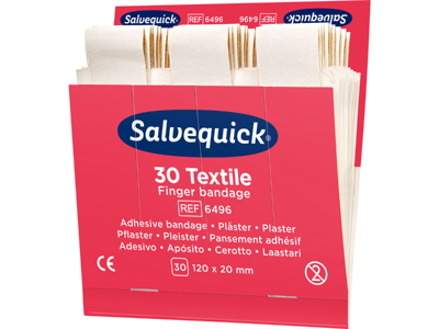 Plaster textil ekstra lange refill Salvequick 30 stk