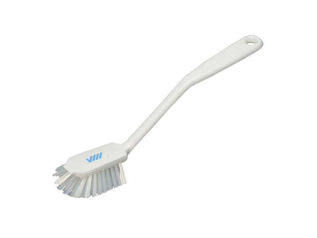 Opvaskebørste Vikan hvid med stive bøster