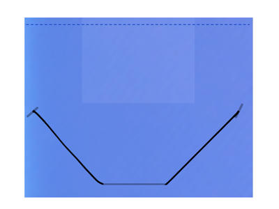Elastikmappe A4 plast blå m/3 klapper