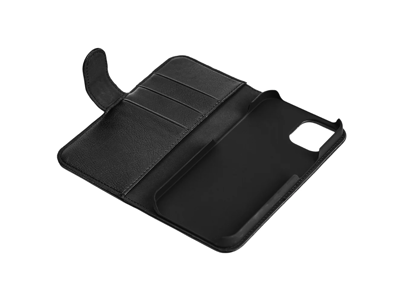 iPhone 12/12 Pro, PU wallet, 3 cards, black