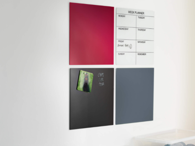 Magnetisk glastavle Naga | Week Planner |  45 x 45 cm | Hvid