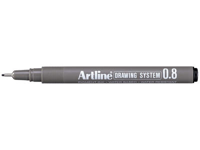 Drawingpen Artline 0,8mm sort