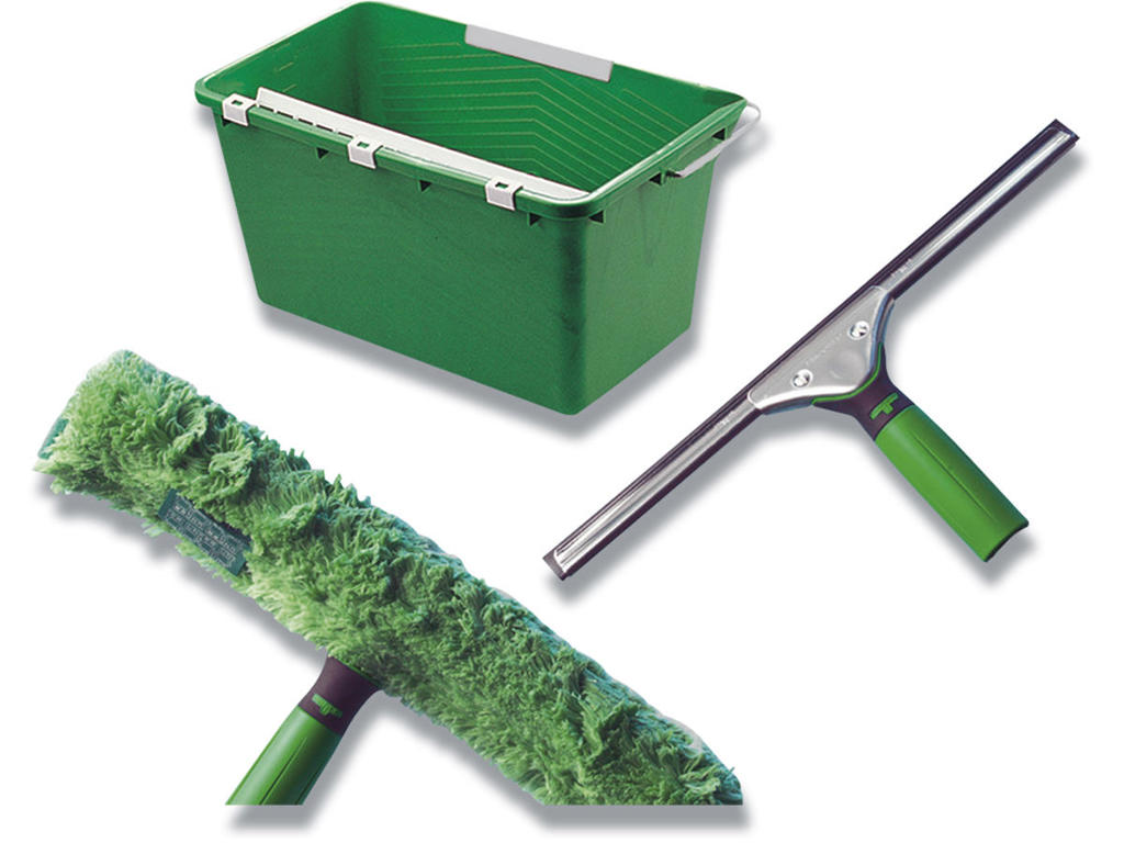 Vinduesrengøringssæt | Unger | grøn PE/plast | 35 cm