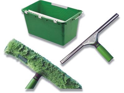 Vinduesrengøringssæt | Unger | grøn PE/plast | 35 cm