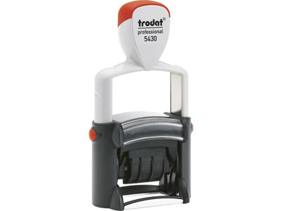 Datostempel Trodat 5430L med sort pude