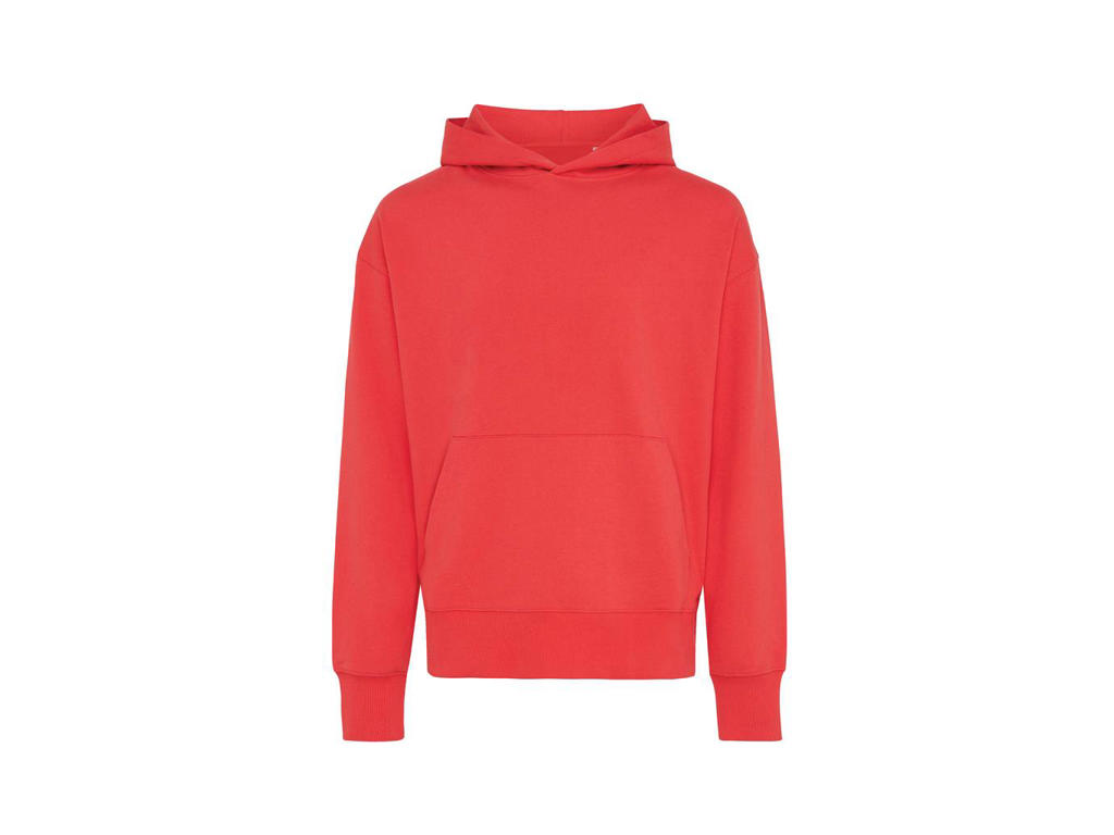 Iqoniq Yoho afslappet hoodie i genanvendt bomuld, luscious red