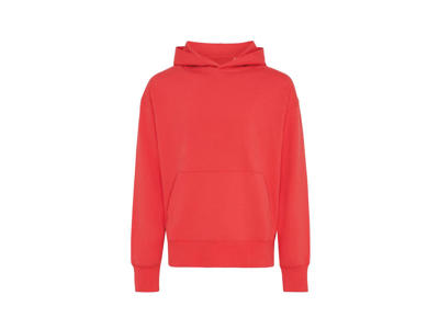 Iqoniq Yoho afslappet hoodie i genanvendt bomuld, luscious red