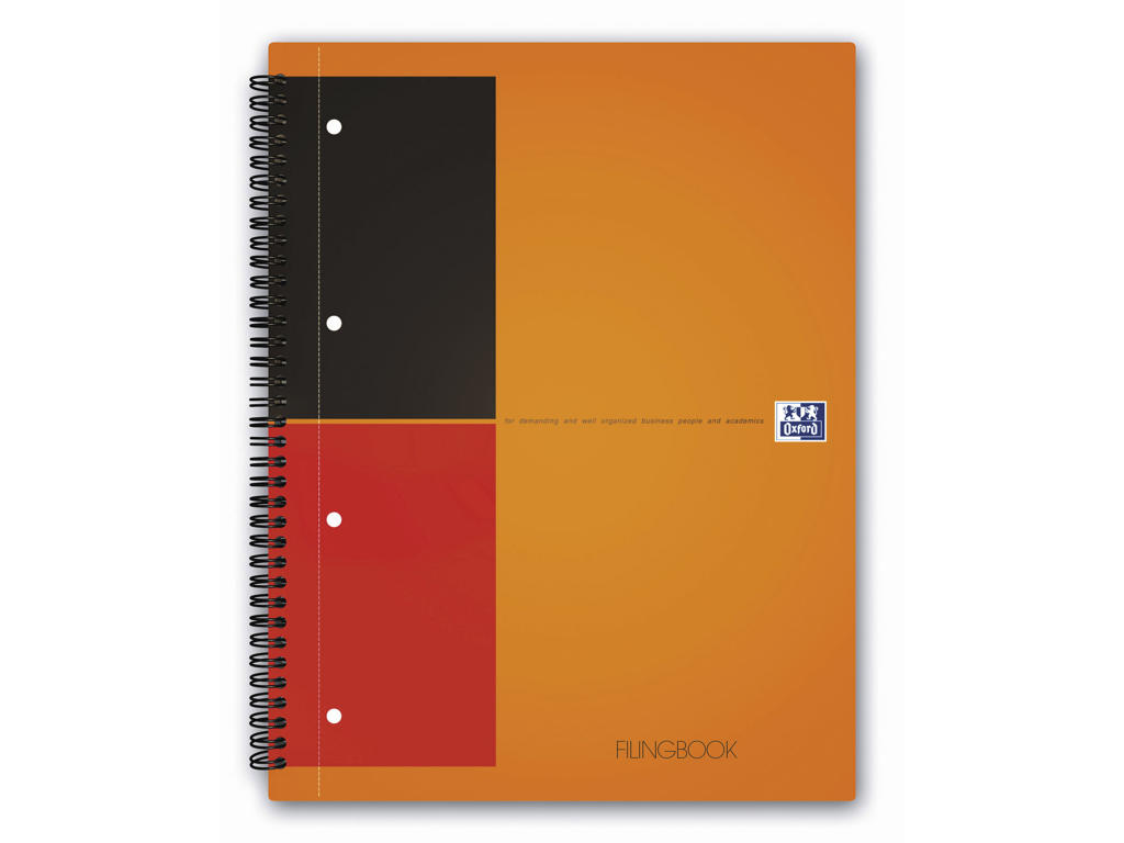 Notesbog spiral Oxford A4 linjeret filingbook