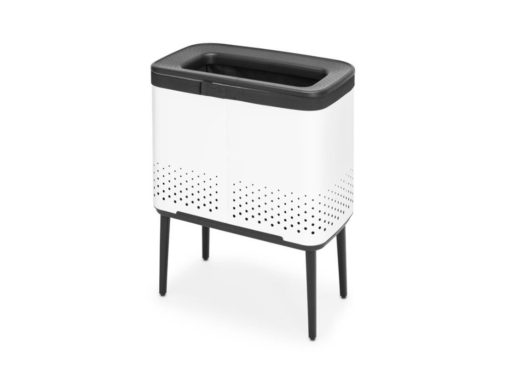 Brabantia BO vasketøjskurv på ben 60 liter hvid 