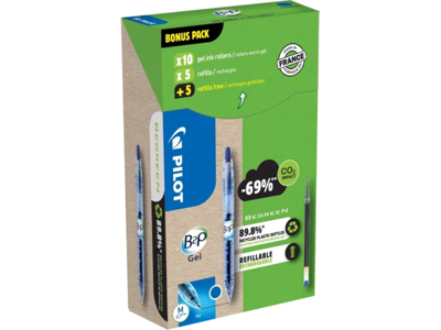 Pilot gelpen B2P 0,7 mm blå 10 stk+10 refills