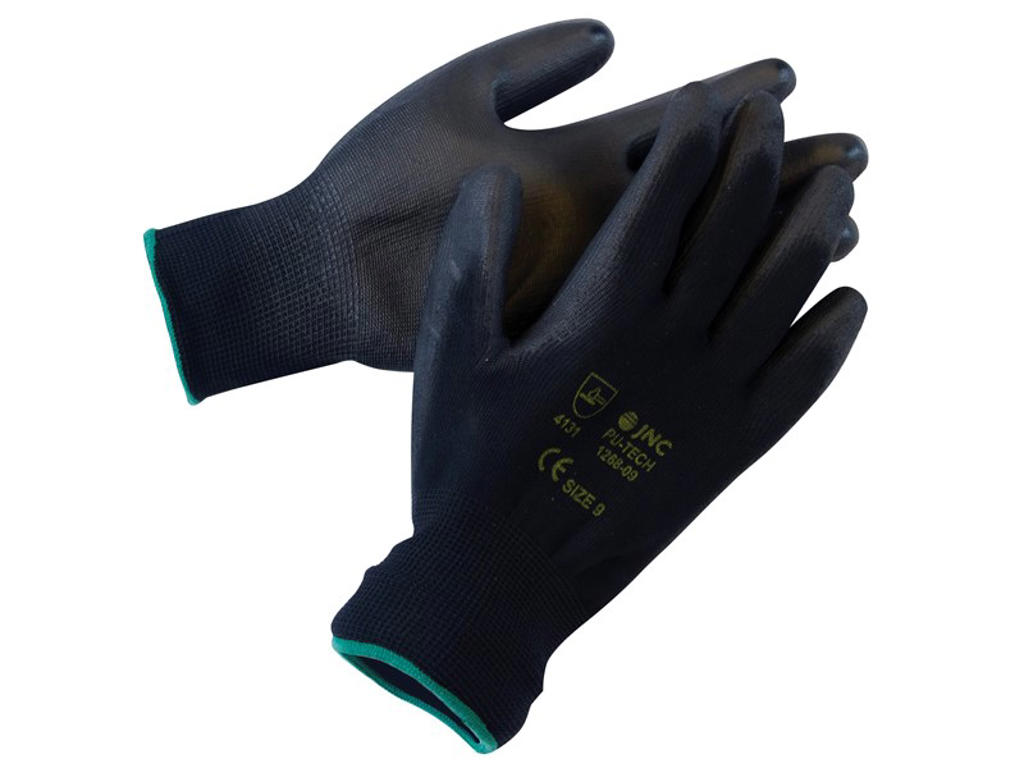 Arbejdshandske PU str. 10/XL 12 par