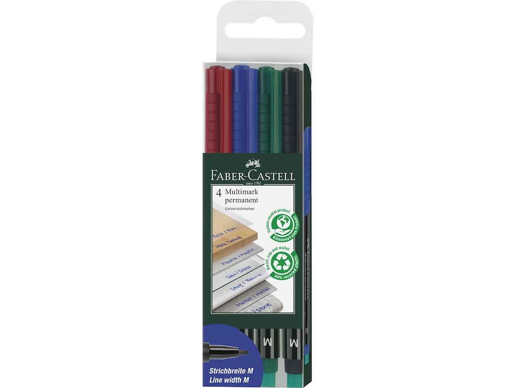 Marker Faber Castell Multi M 4 ass. farver 