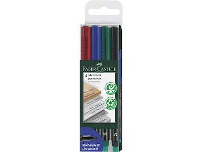Marker Faber Castell Multi M 4 ass. farver 