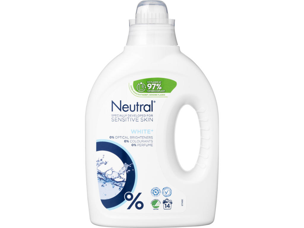 Tøjvask flydende Neutral hvidt uden farve og parfume 700 ml