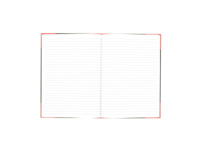 Kina notes A4 linjeret sort/rød Bantex