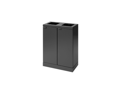 Affaldsbeholder Bica Basic 2x45L 2xåben antracit