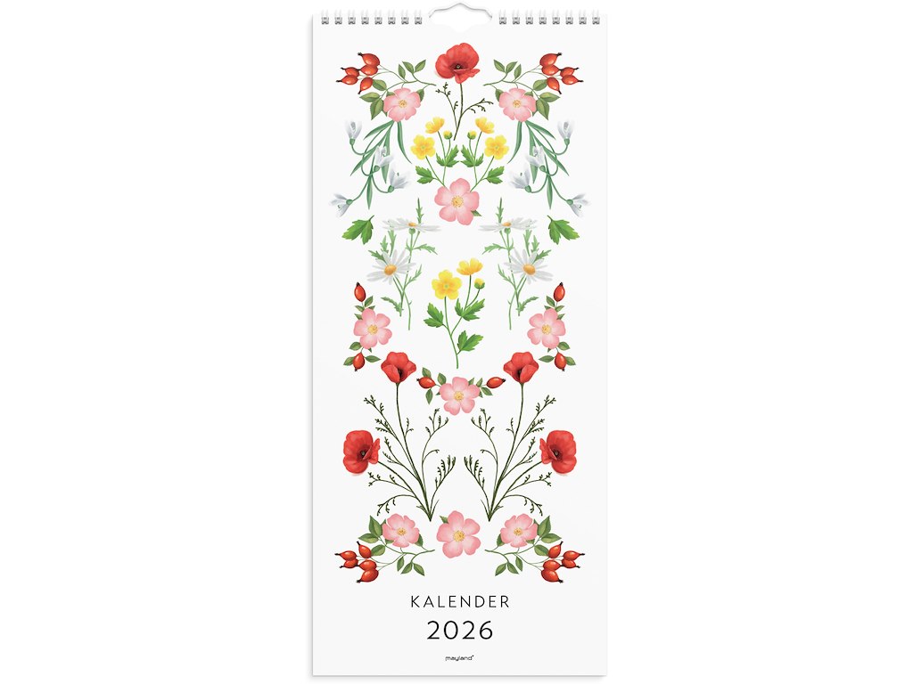 Vægkalender Blomster 2026