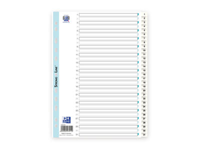 Talregister A4 Strongline 1-31 hvid