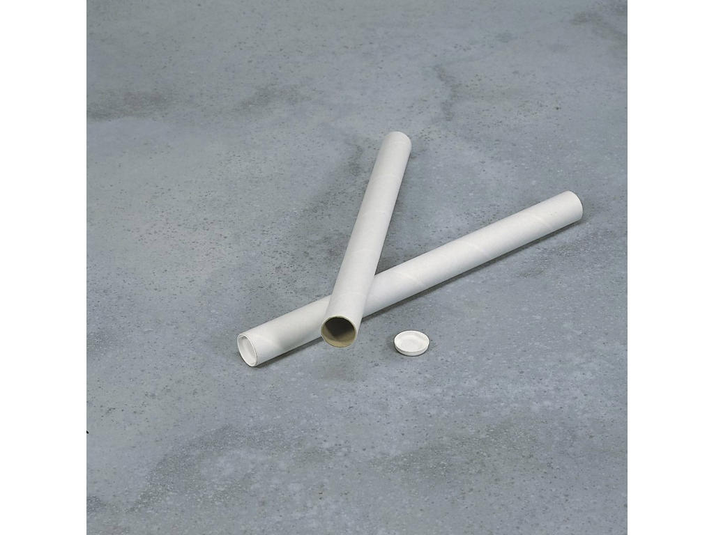 Paprør 50x2,0x650 mm med låg hvid