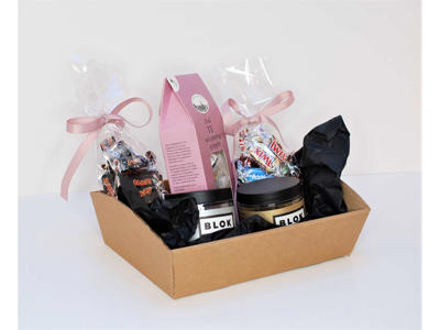 Gavekurv 22,5x17x8 cm brun 