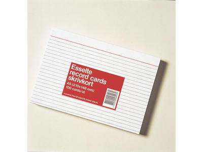 Kartotekskort A5 linjeret