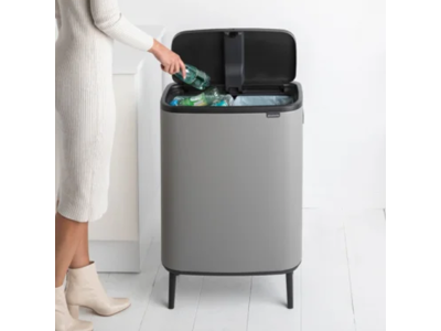 Brabantia affaldsspand med låg | Bo Touch | 2 x 30 liter | Grå