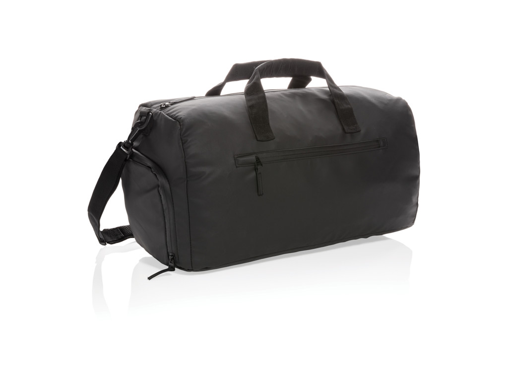 Fashion sort weekendtaske, PVC fri, sort