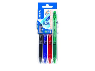 Kuglepen Pilot FriXion Clicker 0,7 mm 4 ass