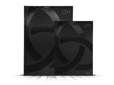 Notesbog A5 CHP lin sort 96 sider 70gr.