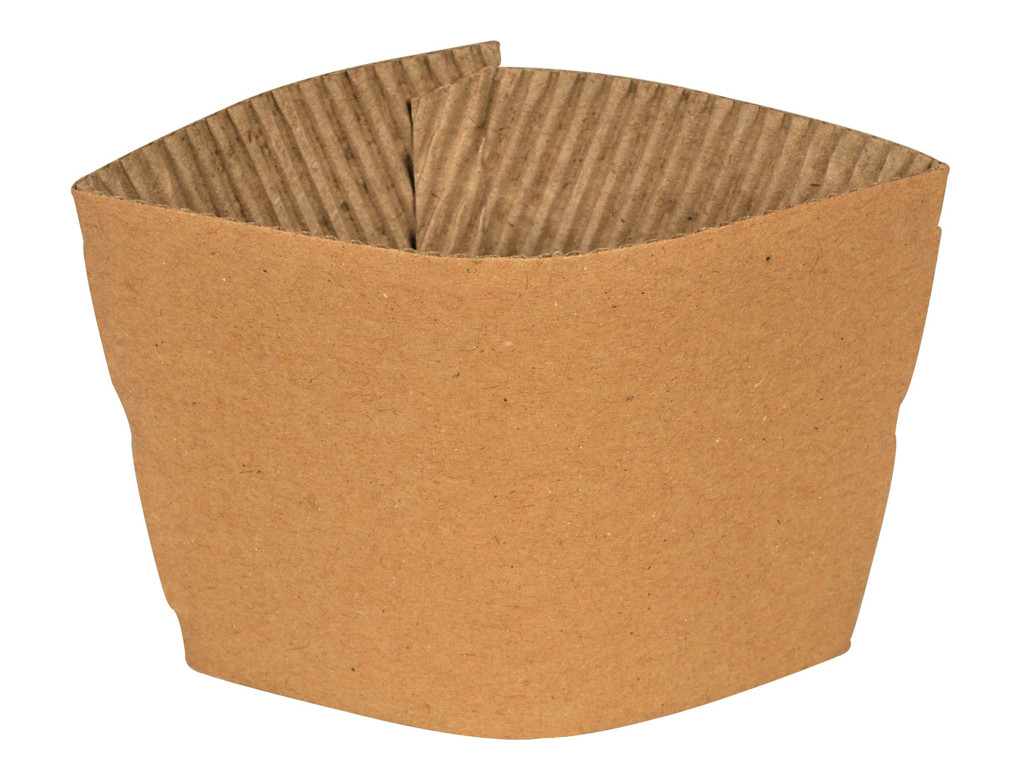 Papsleeve til 24/28cl papkrus brun 1000 stk