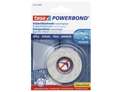 Tape dobbeltklæbende 19mm x 1,5 meter Tesa