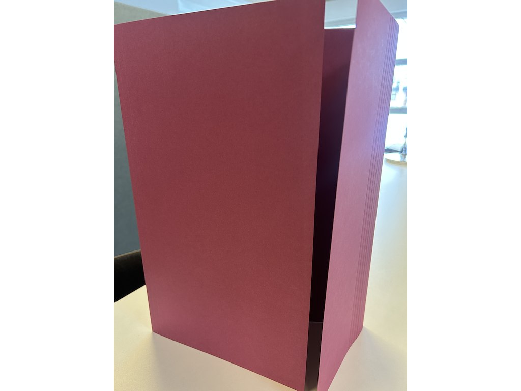 Sagsmappe stor hindbær m/1 klap 250gr. 50 stk.