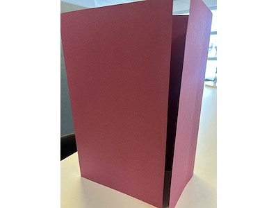 Sagsmappe stor hindbær m/1 klap 250gr. 50 stk.