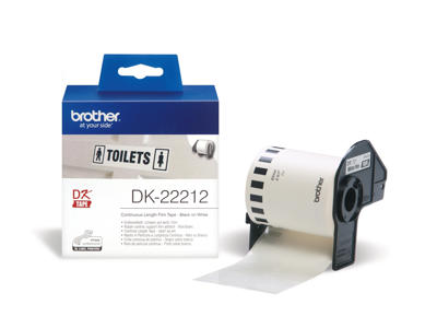 Label Brother DK22212 62mm x 15,24 meter hvid film