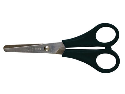 Saks skole 135 mm rund spids sort