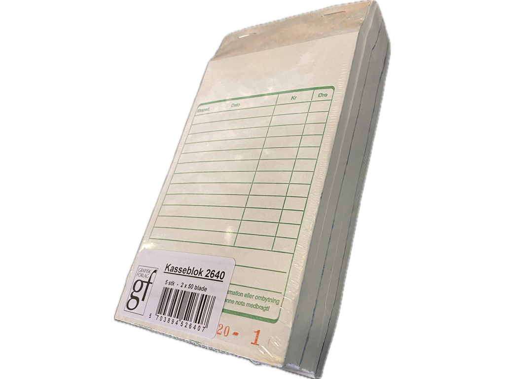 Kasseblokke GF2640 100x160mm 2x50 blade