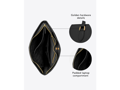 Computertaske Dbramante Amsterdam 15" sort læder