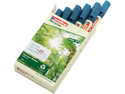 Marker Edding 32 Ecoline skrå spids blå flipover