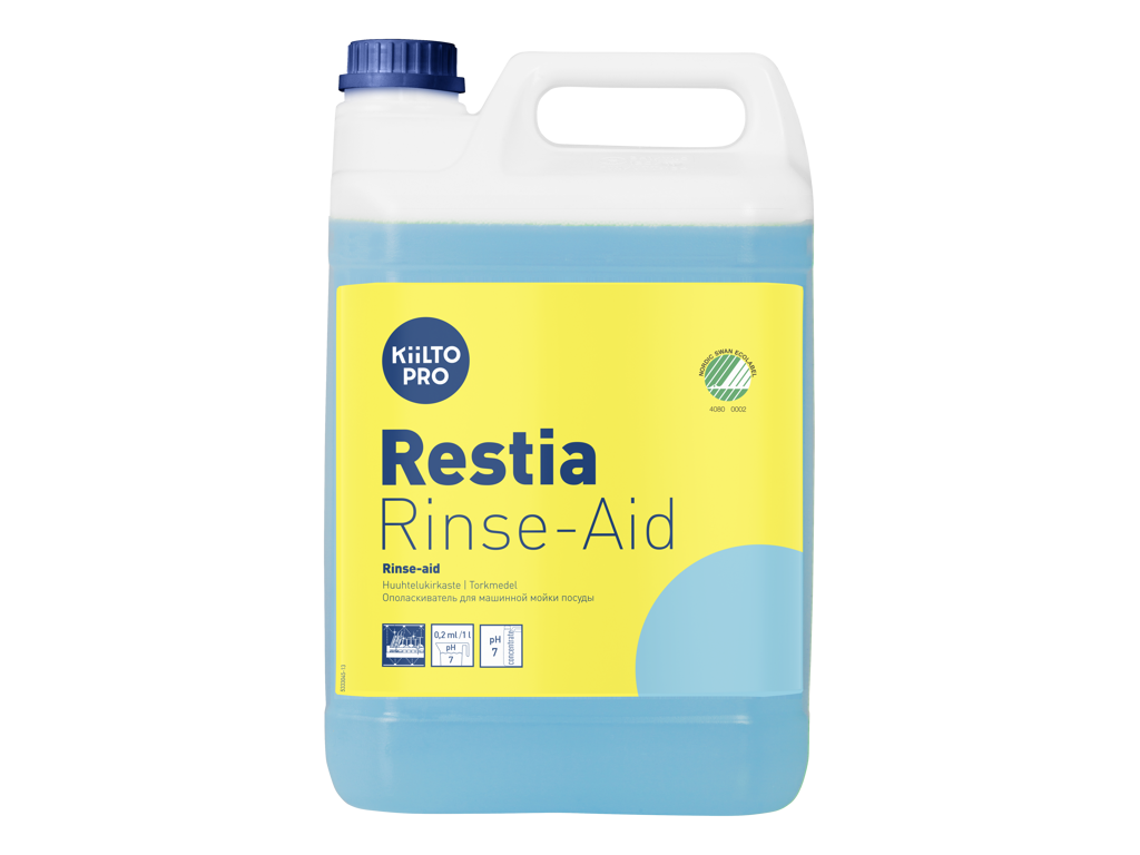 Afspændingsmiddel KiiLTO Restia Rinse-Aid 3 x 5 liter