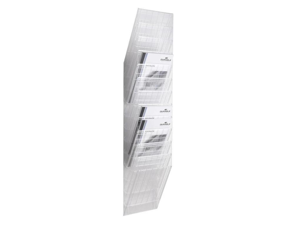 Brochureholder Flexiboxx A4 12 rum lodret klar