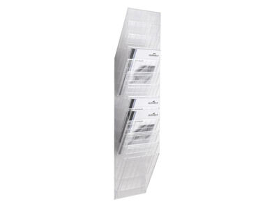 Brochureholder Flexiboxx A4 12 rum lodret klar
