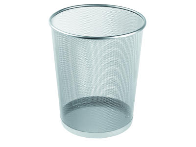 Papirkurv tråd metal 18 liter sølv