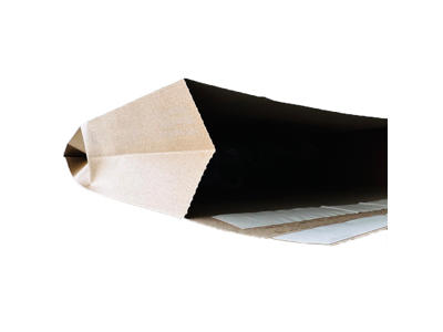 Forsendelsesposer 340x420x80mm med genluk 120g brun papir sidefals og V-bund