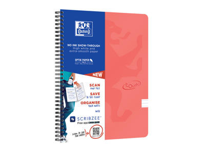 Notesbog Oxford Touch A4+ 90gr. lin orange