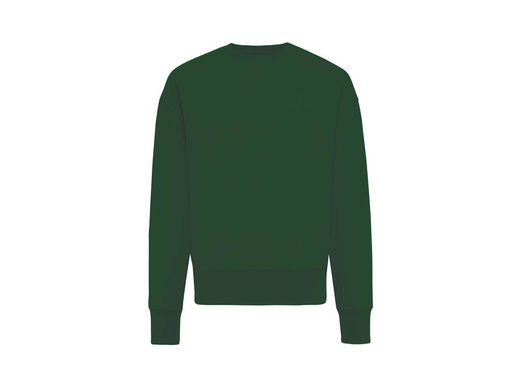 Iqoniq Kruger afslappet Crew neck i genanvendt bomuld, forest green