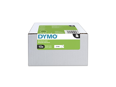 Dymo tape 45803 19mm sort/hvid 10 stk