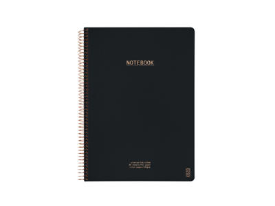 Notesbog KOZO Premium A4 100 g linjeret sort